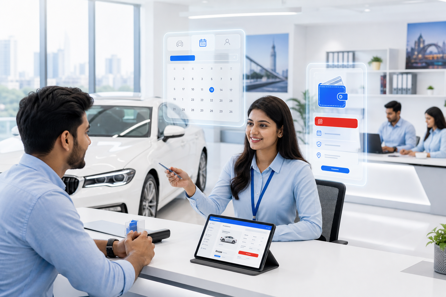 Self-drive car rental management with booking, digital wallet, and client portal
