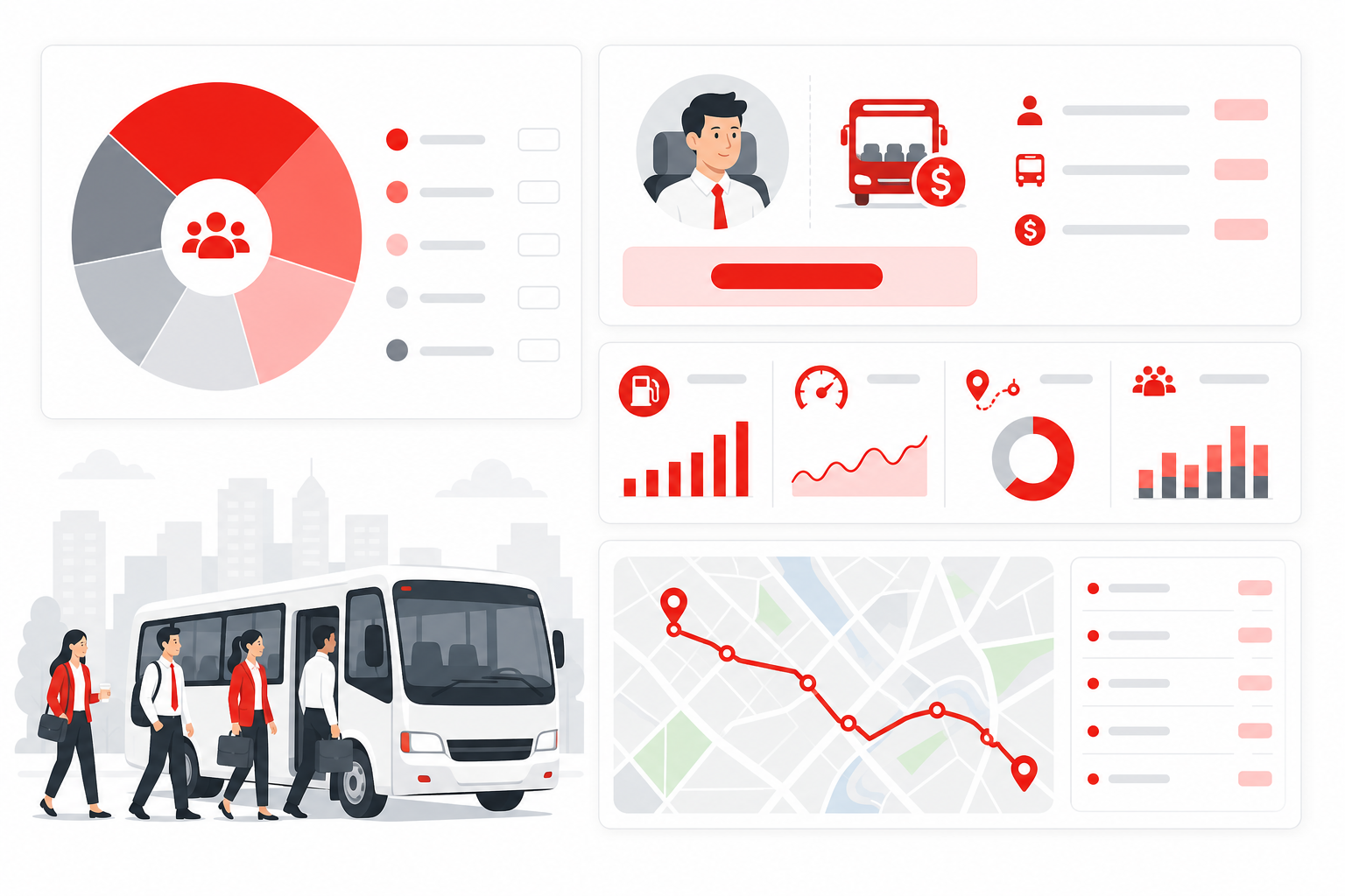 Staff transport cost allocation by department and HR reporting