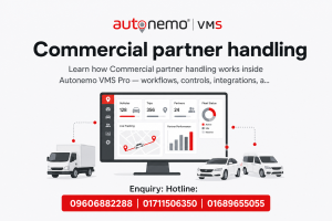 Commercial partner handling in Autonemo VMS Pro — Fleet & Transport Guide