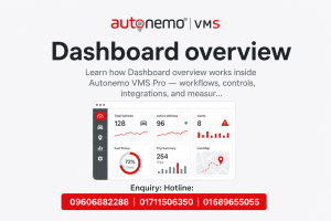 Dashboard overview in Autonemo VMS Pro — Fleet & Transport Guide