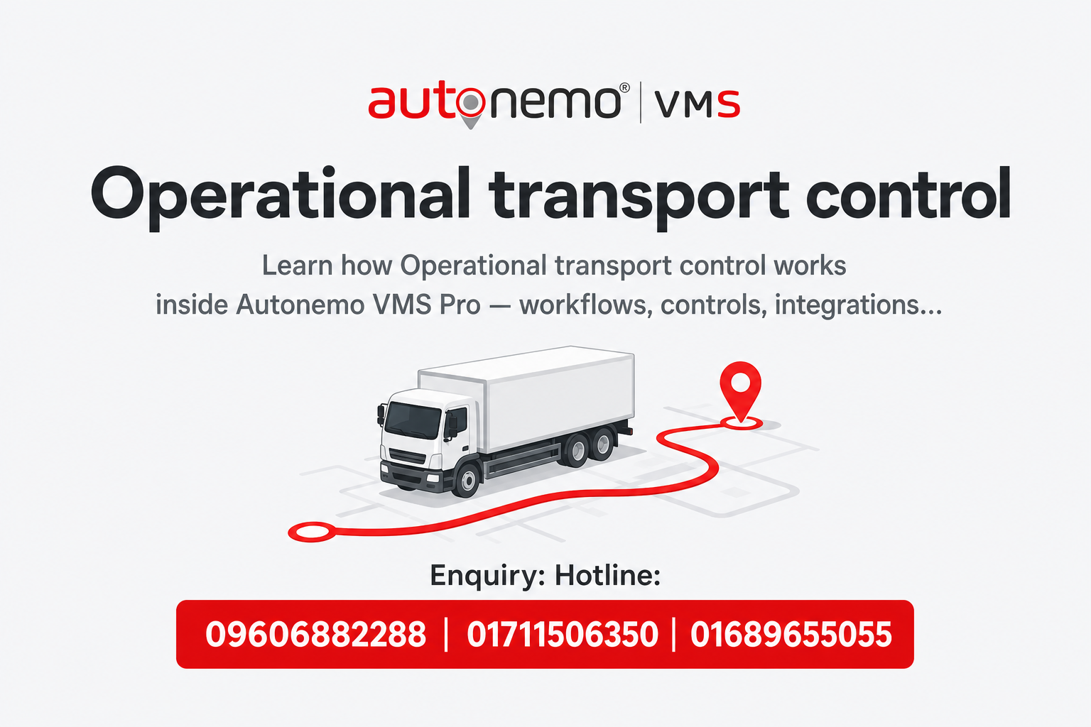 Operational transport control in Autonemo VMS Pro — Fleet & Transport Guide