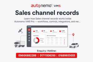 Sales channel records in Autonemo VMS Pro — Fleet & Transport Guide