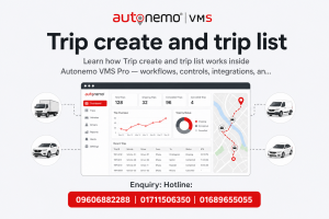 Trip create and trip list in Autonemo VMS Pro — Fleet & Transport Guide
