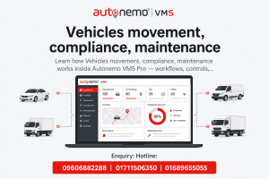 Vehicles, movement, compliance, maintenance in Autonemo VMS Pro — Fleet & Transport Guide