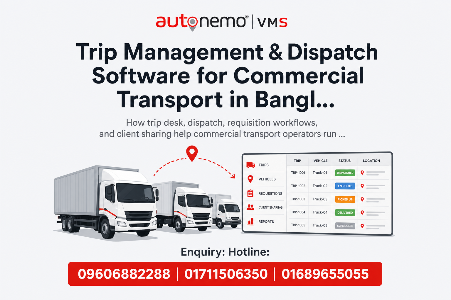 Trip Management & Dispatch Software for Commercial Transport in Bangladesh