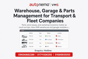 Warehouse, Garage & Parts Management for Transport & Fleet Companies