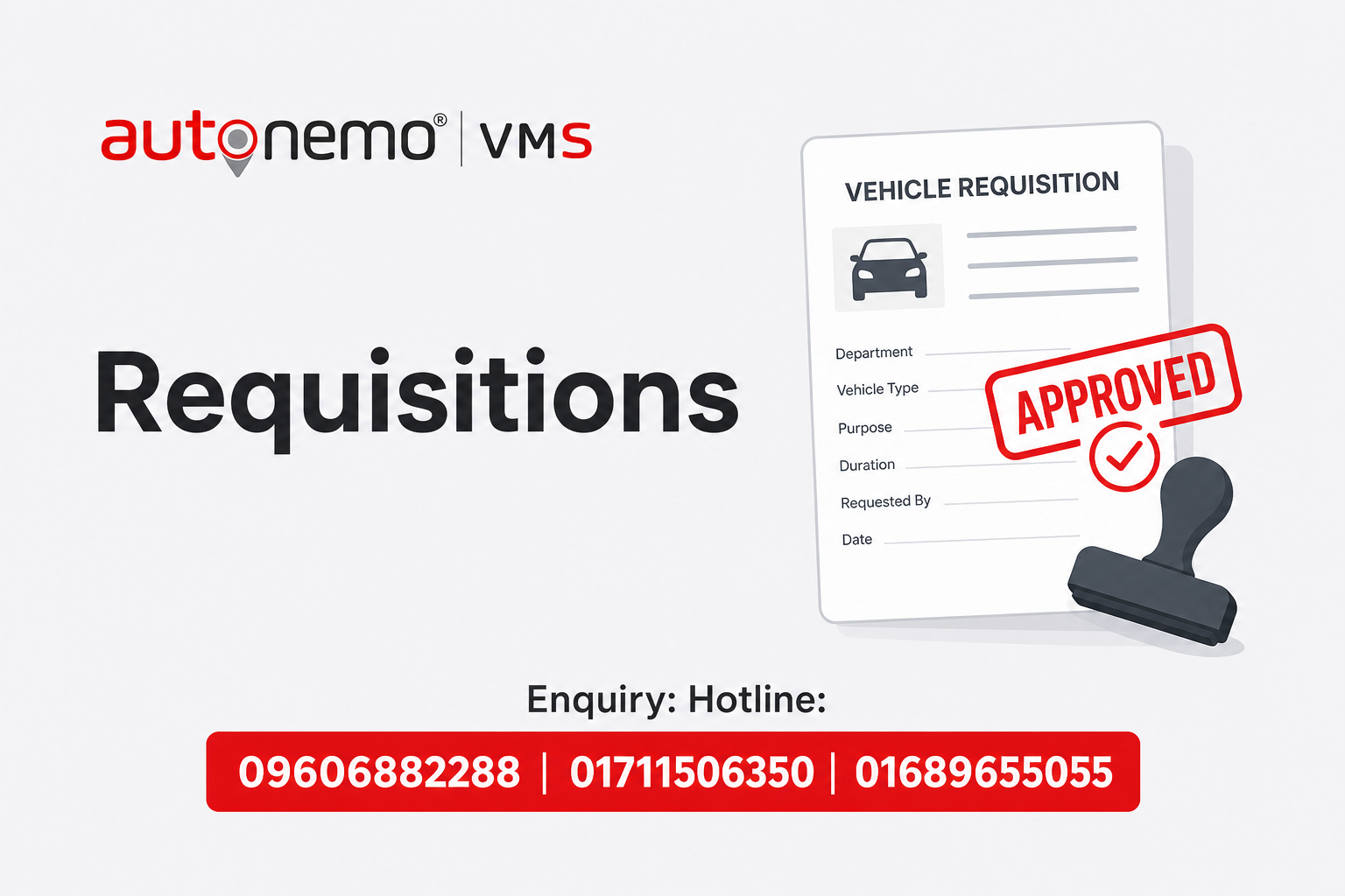 Requisitions Module — VMS Guide | Autonemo VMS Pro