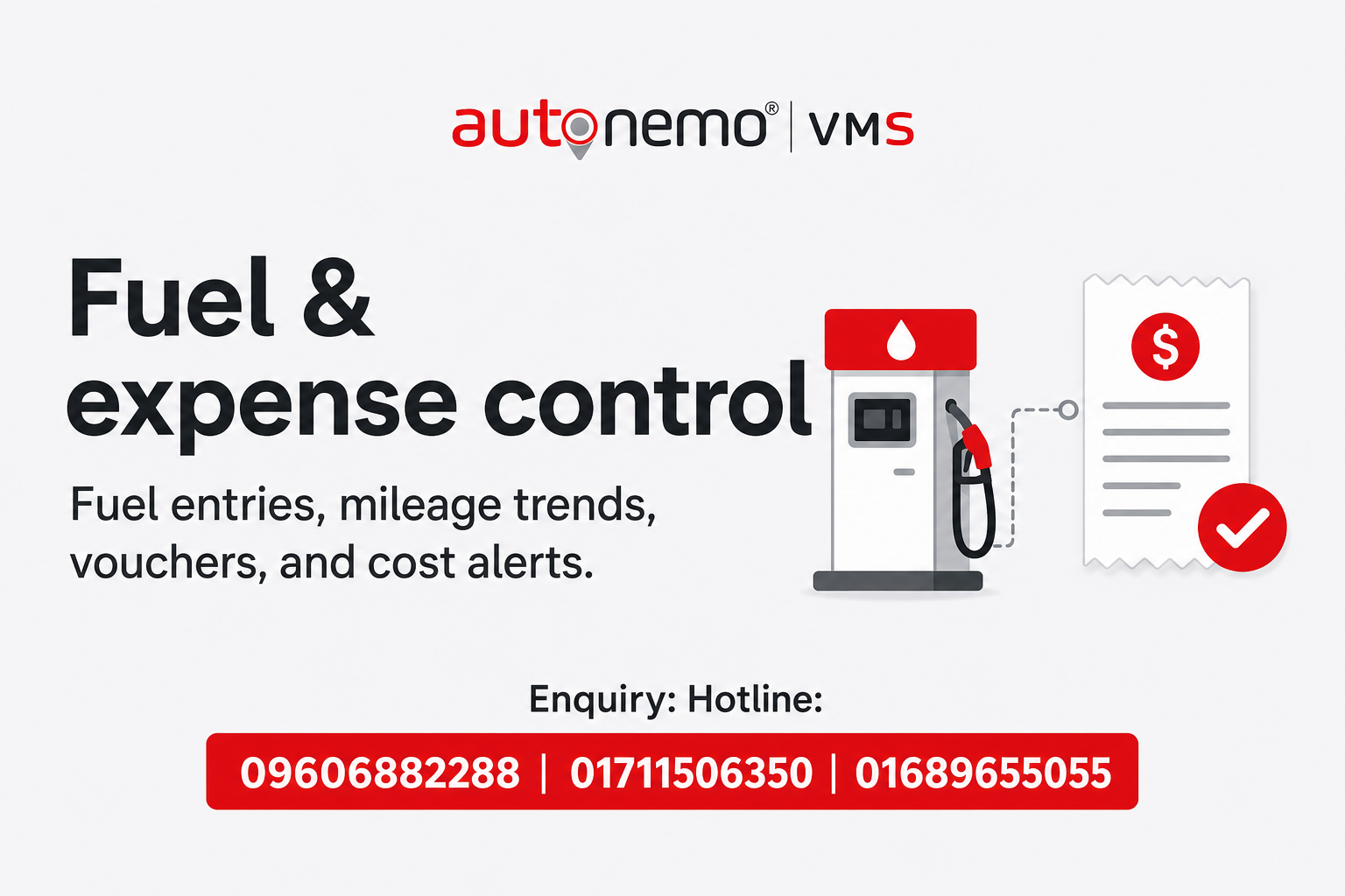 Fuel & expense control — Connected Workflow | Autonemo VMS Pro